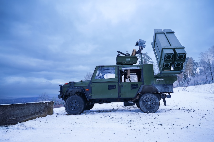 Diehl Defence has unveiled the comprehensive relaunch of its highly mobile counter-UAV system at this year’s Enforce Tac. The system previously known as the Kinetic Defence Vehicle will now operate under the name GARMR, a reference to the watchdog of Nordic mythology.