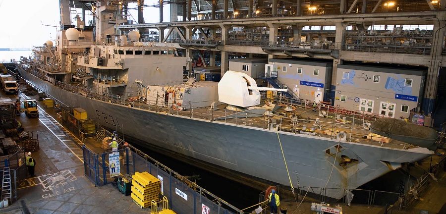 Babcock International Group has started a post-life extension (LIFEX) on the Royal Navy’s Type 23 frigate HMS Argyll at their Devonport facility.