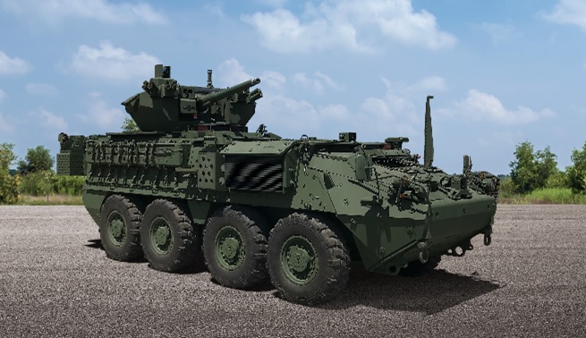 Oshkosh Defense delivered the first Stryker Double-V Hull Infantry Carrier Vehicle upgraded with the 30 mm Medium Caliber Weapon System to the U.S. Army’s Aberdeen Test Center.