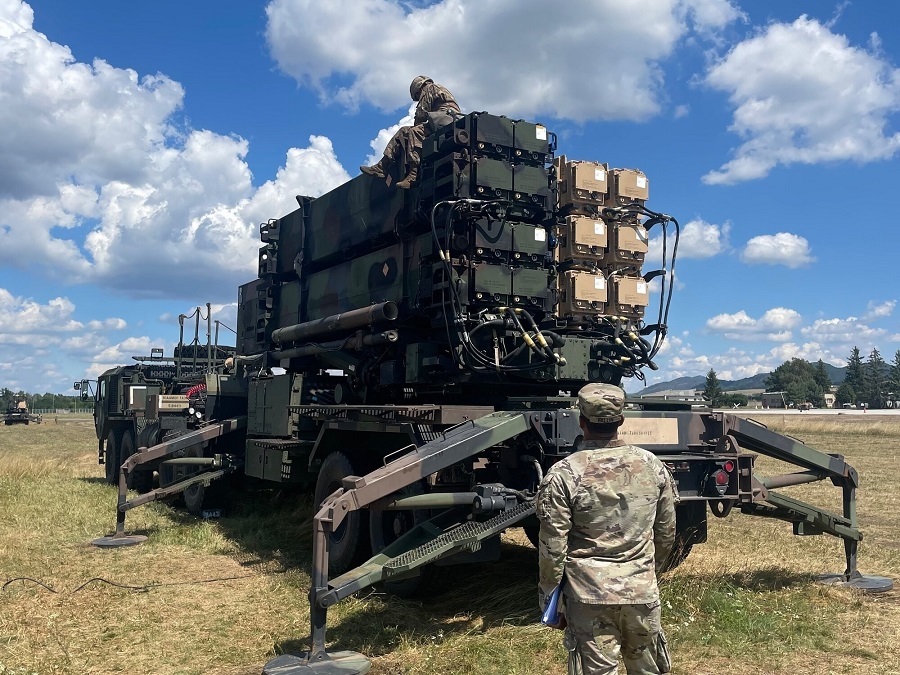 In July 2022, Bravo Battery, 5th Battalion, 7th Air Defense Artillery Regiment completed a temporary transfer to NATO authority, joining German and Dutch Patriot units in Slovakia as part of NATO’s air shielding mission.