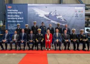 Construction of two OPV 2600 vessels for Pakistan Navy started at Damen Shipyards Galatí.
