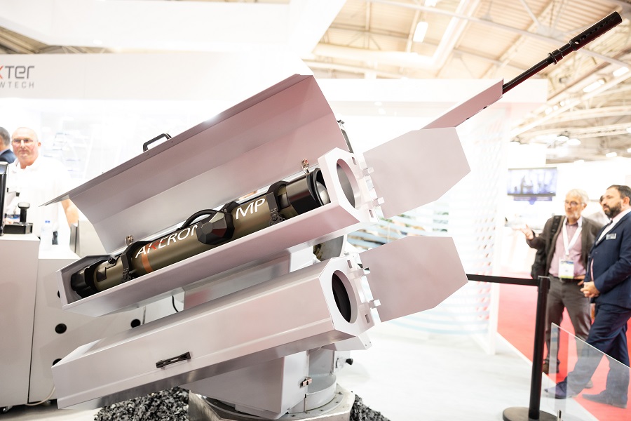 Nexter and MBDA now offer a configuration of the NARWHAL (NAval Remote Weapon, Highly Accurate, Lightweight) turret that includes two pods of Akeron MP missiles.