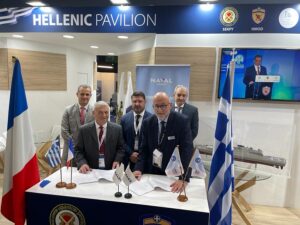 Thales signs contracts with Greek partners AKMON, SSMART and SSA at Euronaval on October 18 for local activities for the FDI Belharra Frigates.