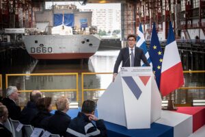 On Monday 7 November, the first defence and intervention frigate ordered by the French defence procurement agency (DGA) and destined to the French Navy was floated out in Lorient. Named Amiral Ronarc'h, this frigate will be delivered in 2024.