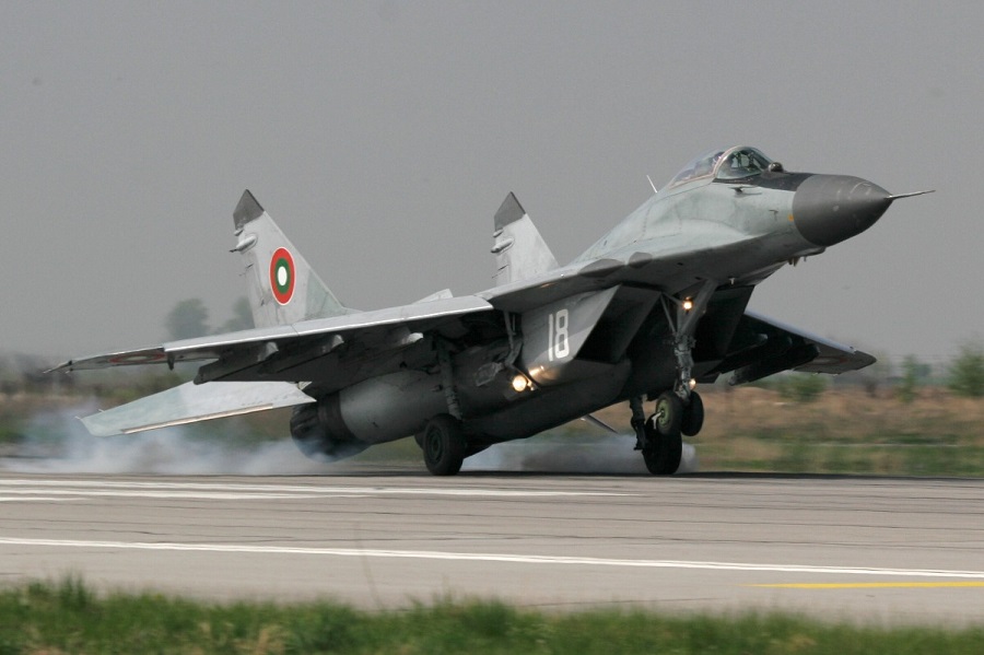 Spanish Eurofighters have landed in Bulgaria deployed under NATO enhanced Air Policing. The Spanish Air Force flies alongside their Bulgarian colleagues safeguarding the Airspace along the eastern flank.