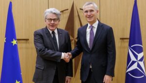 NATO Secretary General Jens Stoltenberg, on December 15, welcomed the European Commissioner for the Internal Market, Thierry Breton, to the NATO Headquarters in Brussels.