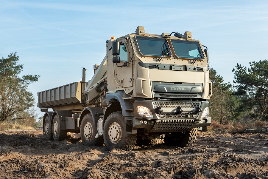 DAF Trucks delivered the first military vehicles out of a total of 879 trucks to the Belgian Armed Forces. Major General Thierry Esser and Lieutenant General Frédéric Goetynck received the keys from the President of DAF Trucks, Harald Seidel. The handover took place in DAF's Axle and Cab Factory in Westerlo, Belgium.