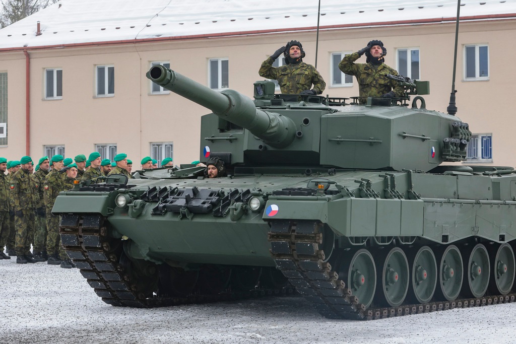 The Czech army received the first of 15 tanks to be sent from Germany, which will replace those sent to Ukraine to boost its defence capabilities. 