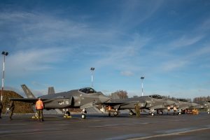 Polish F-16s based in Lithuania alongside Dutch F-35s and US F-15s currently deployed in Poland carried out 4th-5th generation integration training against an intricate scenario based on peer threats. Supported by air to air refuelers, the fighters practiced tactics, techniques and procedures designed to defeat a complex set of potential real-world problems in a contested air domain.