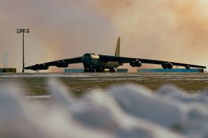 Two B-52 aircraft assigned to 5th Bomb Wing from Minot Air Force Base, North Dakota began their Bomber Task Force (BTF) mission by conducting a low approach flyby to help celebrate Estonia’s Independence Day February 24.