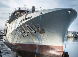 On 29 March 2023, the first of the twelve mine countermeasure vessels of the Belgian-Dutch rMCM programme, the M940 Oostende intended for the Belgian Navy, was floated out in Concarneau. The launching ceremony took place in the presence of Ludivine Dedonder, Belgian Minister of Defence, Kajsa Ollongren, Dutch Minister of Defence, and Patricia Mirallès, French Secretary of State for Veterans and Memory. During this day, Naval Group also laid the keel for the third of the twelve vessels, the M941 Tournai, intended for the Belgian Navy.