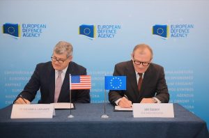 The European Defence Agency (EDA) and the Department of Defense of the United States of America (DoD) have formalised a framework for cooperation through the signing of an Administrative Arrangement (AA). The EDA-DoD AA provides for stronger transatlantic cooperation in defence in specific areas, including in the exchange of information.
