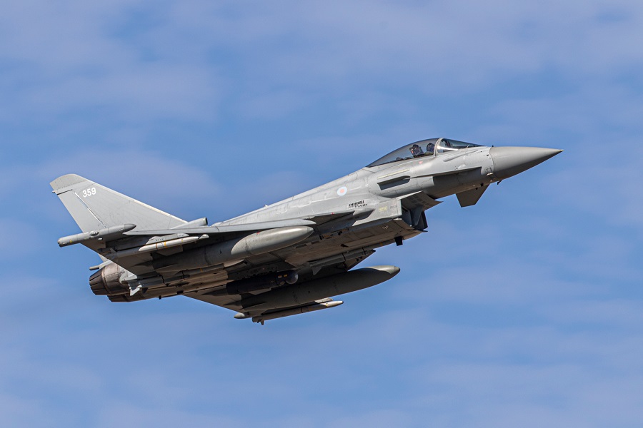 Typhoon fighter jets from the Royal Air Force and German Air Force have conducted a joint mission to intercept three Russian aircraft flying over the Gulf of Finland and Baltic Sea.