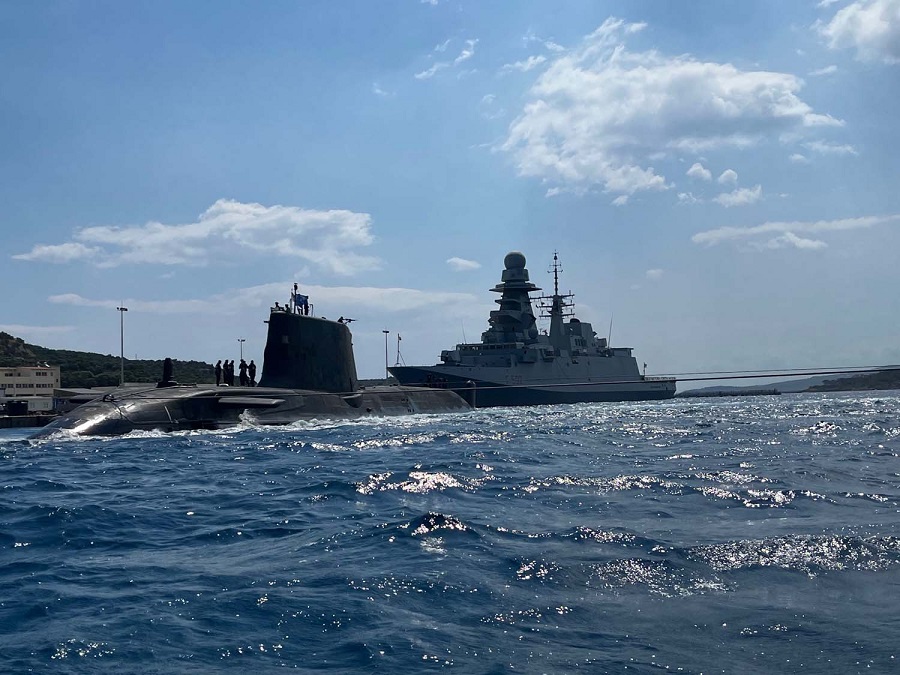 A Royal Navy submarine has returned home after completing an historic patrol of the Mediterranean.