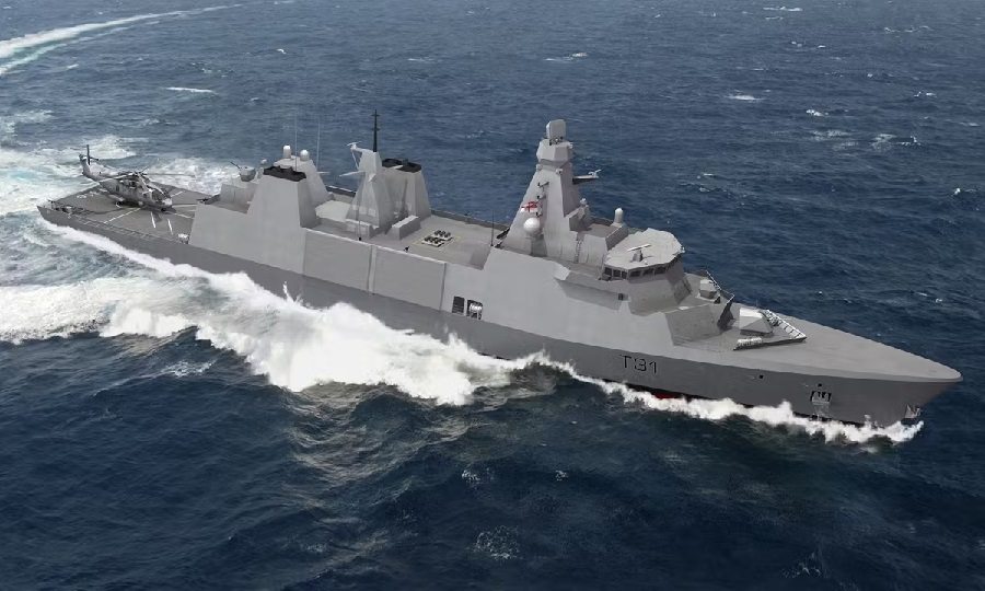 The new Type 31 frigates for the Royal Navy will be fitted with the Thales NS110 surveillance radar.