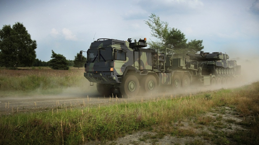 Rheinmetall has received an order from the German Bundeswehr to supply a further 57 heavy tractor units in the 70-tonne payload class. Known as the “SaZgM 70t mil” in German military parlance, the unprotected heavy-duty trucks are scheduled for delivery in 2023 and 2024. The total value of the order is worth just over €50 million, including value added tax. The German armed forces use the trucks primarily for transporting heavy armoured vehicles like the Leopard 2 main battle tank and the PzH 2000 self-propelled howitzer.
