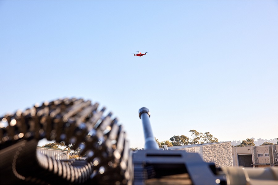 Electro Optic Systems (EOS) has launched its Australian-made counter-drone capability, named the Slinger.