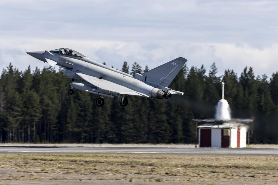 RAF Typhoons, a Voyager and a team of surface-to-air missile specialists have deployed to Sweden for a Arctic Challenge Exercise spanning Sweden, Finland and Norway with 150 aircraft from 14 different nations.