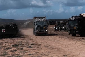 On Liberation Day in the Netherlands, Friday, May 5, 2023, the main part of the Dutch Battlegroup for exercise Noble Jump 23 arrived at Cagliari Airport, Sardinia.