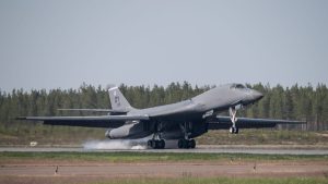 Two U.S. Air Force B-1B Lancer supersonic strategic bombers from the 7th Bomb Wing at Dyess Air Force Base, Texas, landed at Luleå Kallax Air Base, Sweden, for the first time in history on June 19.
