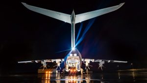 A Royal Air Force Airbus A400M Atlas transport aircraft has shown its range and flexibility on exercise by flying non-stop to the other side of the world and conducting long range air drops, medical evacuation scenarios and simulated search and rescue tasks.