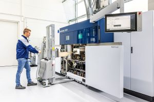 Airbus Helicopters has opened a new 3D printing centre at its Donauwörth site, significantly expanding its in-house capacity for this innovative process. Airbus Helicopters now operates three machines for components made of titanium, four for plastic parts and, as a new element, a machine that can produce components made of aluminium. The process, also known as additive manufacturing, offers several benefits compared to conventional manufacturing. It can be used for serial production as well as for components for prototypes such as the electrically powered CityAirbus NextGen and the experimental high-speed helicopter, Racer.