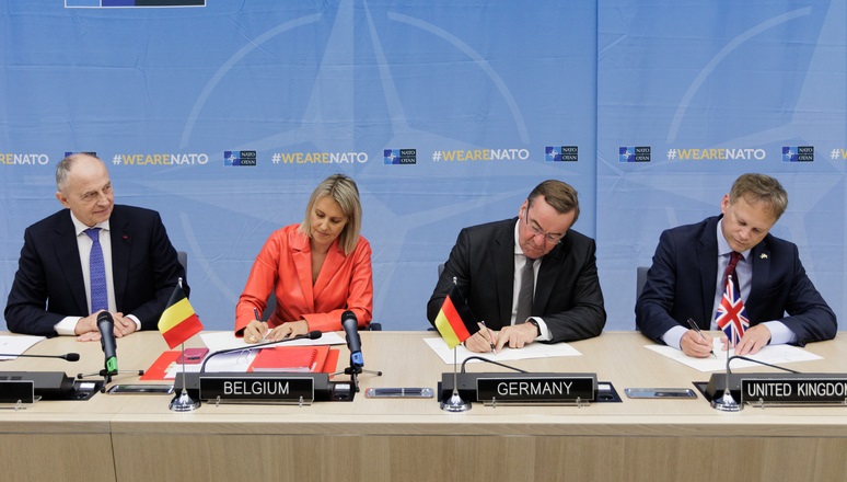 Two initiatives were signed in the margins of the NATO Defence Ministers’ meeting this week (11-12 October 2023), demonstrating Allies’ commitment to work together to strengthen NATO’s deterrence and defence in the air domain.