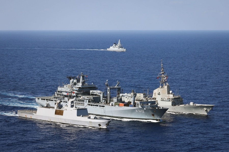 The ships of Standing NATO Maritime Group Two (SNMG2) have rendezvoused in the eastern Mediterranean to complete an intensive period of combined training and operations.