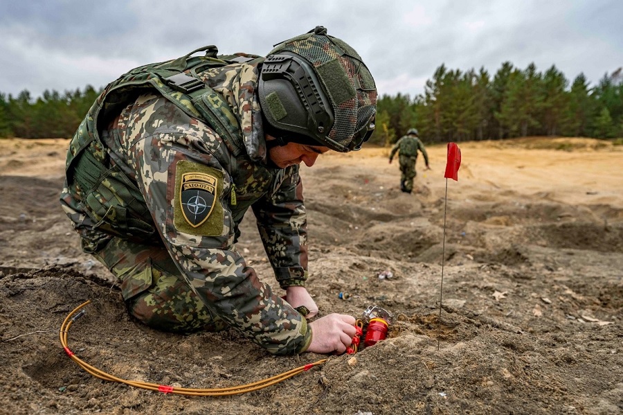 At the end of October, combat engineers from across the Alliance participated in exercise Verboom V. Organised by NATO enhanced Forward Presence (eFP) Battlegroup Latvia and held in Camp Ādaži, this periodical event saw multinational troops training together to hone each other's skills and foster interoperability.