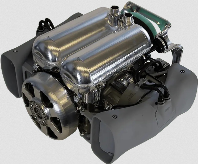Northwest UAV announced that its newest heavy-fuel UAV engine, the NW-230, has achieved first flight operations with an undisclosed customer. The flight was conducted on a hybrid vertical take off and landing (HVTOL) UAV.