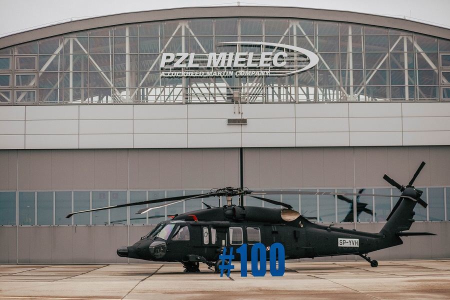 PZL Mielec, a Lockheed Martin company, has completed production of it's 100th Black Hawk utility helicopter. The S-70i variant is the first of two delivered to the Polish Armed Forces, on time, following a contract for four new aircraft, signed in December 2021.