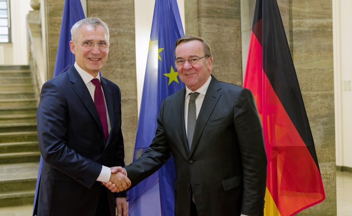 NATO Secretary General Jens Stoltenberg met with German Defence Minister Boris Pistorius in Berlin on Friday (10 November 2023). Mr Stoltenberg thanked Defence Minister Pistorius for his leadership in transforming the German Bundeswehr and for Germany’s major part in strengthening NATO’s defences.