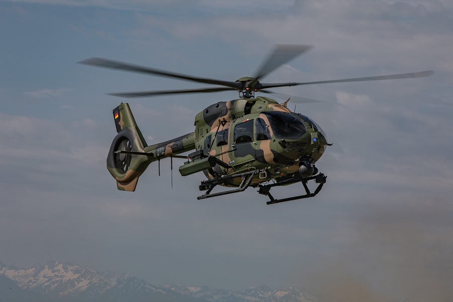 The German Bundeswehr and Airbus Helicopters have signed a contract for the purchase of up to 82 multi-role H145M helicopters (62 firm orders plus 20 options). This is the largest order ever placed for the H145M and consequently the largest for the HForce weapon management system. The contract also includes seven years of support and services, ensuring optimal entry into service. The German Army will receive fifty-seven helicopters, while the Luftwaffe's special forces will receive five.