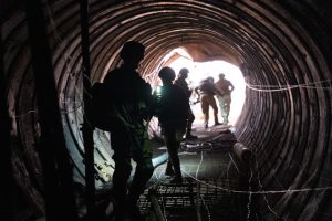 The Israel defence forces (IDF) have exposed the largest tunnel under Gaza , part of what is refereed to as "Metro City". The tunnel was built by the Hamas terror organization.