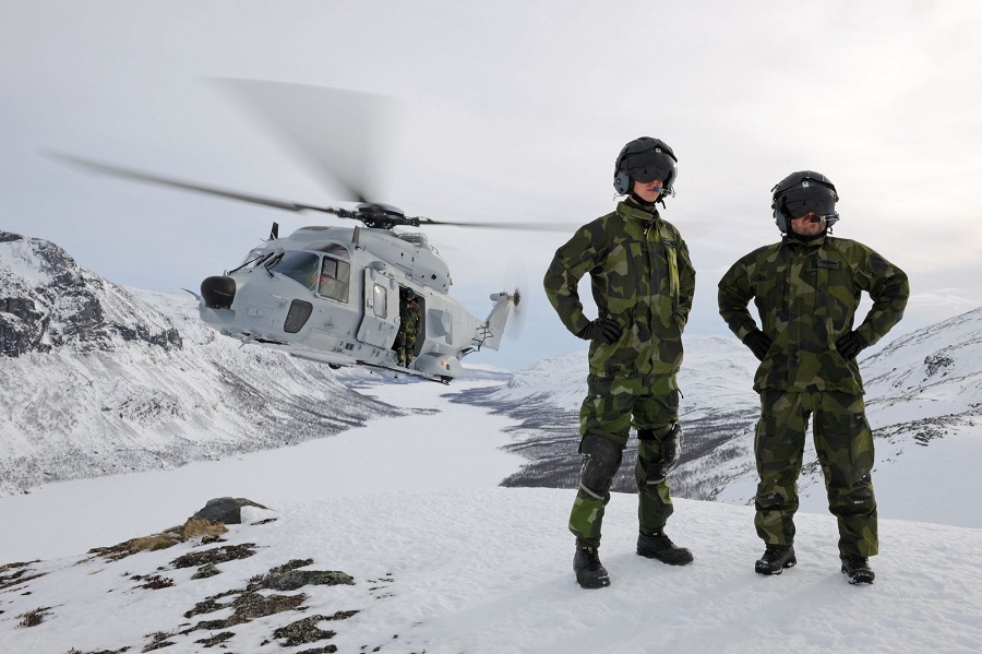 The Swedish Armed Forces recently took delivery of two upgraded NH90 helicopters, known as Helikopter 14 in Sweden. These helicopters, flown in from Finland and France, have been modified to achieve full capability and equipment levels as per the Swedish Armed Forces' requirements.