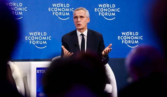 NATO Secretary General Jens Stoltenberg participated in the World Economic Forum Annual Meeting in Davos, Switzerland on Wednesday (16 January 2024), underlining the importance of continued support to Ukraine.