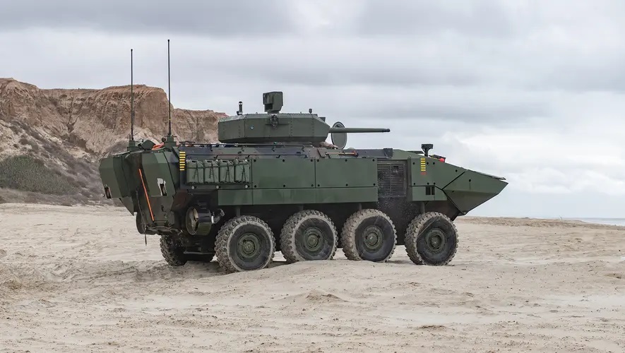 BAE Systems delivered the first production representative test vehicle (PRTV) of the new Amphibious Combat Vehicle 30mm Cannon (ACV-30) variant to the U.S. Marine Corps for testing.