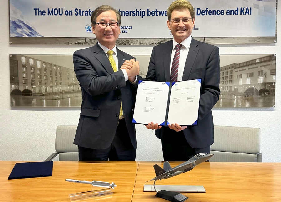 Diehl Defence, a world-leading supplier of air-launched guided missile systems, and Korea Aerospace Industries (KAI), manufacturer and aircraft authority of the FA-50 series and KF-21 combat aircraft, have signed a Memorandum of Understanding (MoU) for the purpose of intensifying their integration and marketing efforts, addressing IRIS-T potential on FA-50 and KF-21 aircraft.