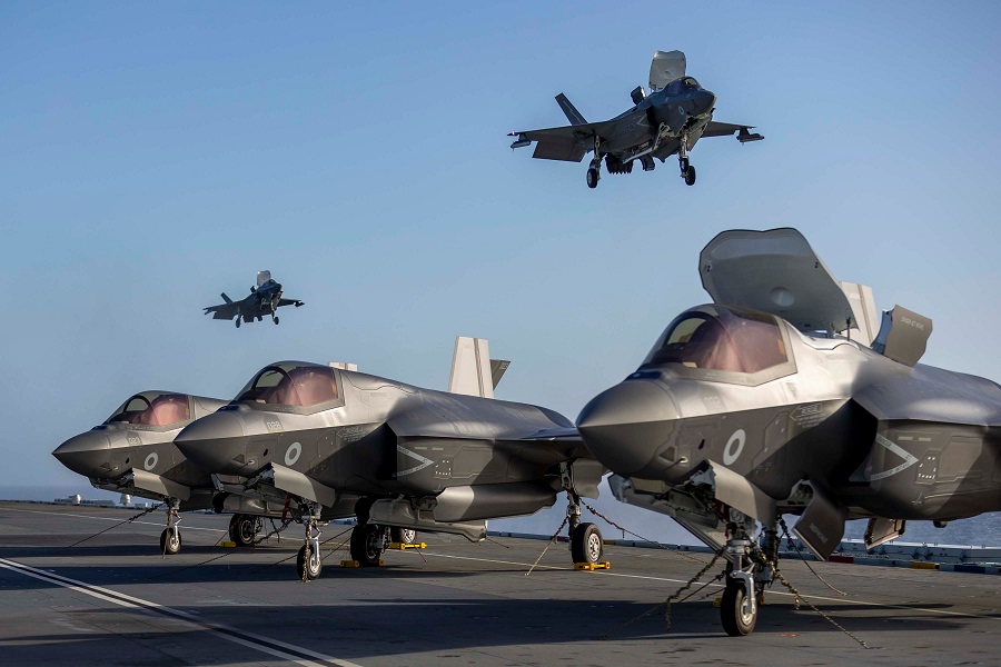 The UK’s most advanced air power – F-35 Lightning stealth fighters – have embarked on HMS Prince of Wales as the carrier prepares to join NATO allies on its biggest exercise in decades.