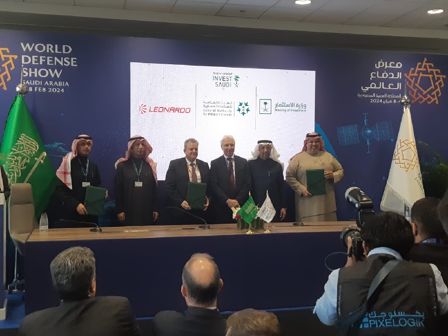 The Ministry of Investment (MISA) of the Kingdom of Saudi Arabia, the General Authority for Military Industries (GAMI) of the Kingdom and Leonardo announced yesterday the signing of a Memorandum of Understanding (MoU) with the intention to discuss, develop and evaluate a range of investment and collaboration opportunities in the defence and aerospace sector. The announcement was made during an official ceremony held at the World Defence Show.