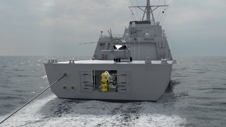 The first CAPTAS-4 variable-depth sonar transmitter has been delivered to the U.S. Navy's Constellation Frigate Program (FFG-62). This delivery, ahead of schedule, demonstrates the effectiveness of Thales as a trusted partner to worldwide navies. The U.S. Navy will benefit from the demonstrated reliability and performance of the CAPTAS-4, the undisputed market leader in underwater variable depth active systems.