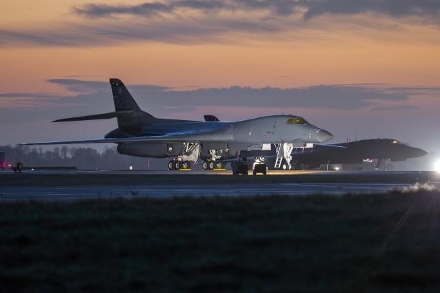 Two U.S. Air Force B-1B Lancers landed at Morón Air Base, Spain, to make four total U.S. bombers on station and complete the arrival of Bomber Task Force (BTF) 24-2, on Tuesday.