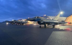 In the morning of March 1, only hours after going “on status” for conducting NATO Air Policing out of Lielvarde Air Base, Latvia, two German Air Force Eurofighter jets took off for the first ever alert scramble out of Latvia to meet two Russian military aircraft flying close to NATO territory off the Latvian coast over international waters.