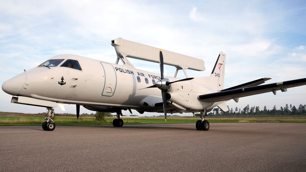 On March 6, the first of two advanced Saab 340 Airborne Early Warning (AEW) aircraft has arrived in Poland.