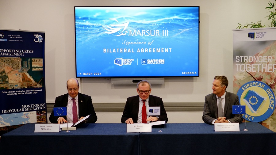 On March 14, the European Union Satellite Centre (SatCen) and the European Defence Agency (EDA) signed a bilateral agreement, taking the cooperation within MARSUR to a new level.