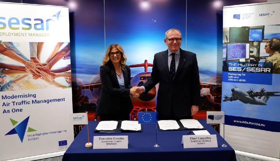 The European Defence Agency (EDA) and the SESAR Deployment Manager (SDM) have signed a new Memorandum of Understanding (MoU) to renew their strategic partnership.