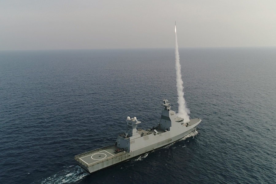The C-Dome naval version of the Israeli-developed Iron Dome air defence system has scored its first operational intercept. The system, deployed on an Israeli Navy's Sa'ar 6 missile corvette sailing in the Red Sea. The system, according to the Israeli defence forces, intercepted an unmanned system flying in the direction of Eilat, the Israeli city on the Red Sea.