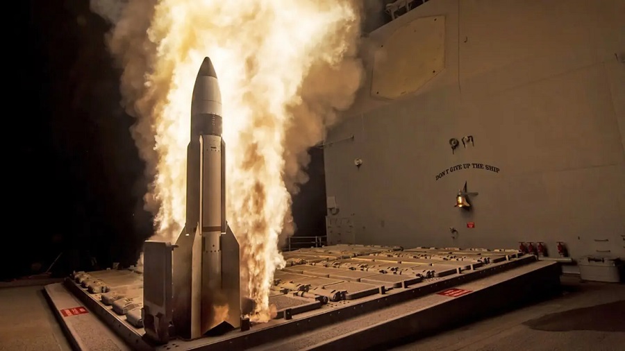 The U.S. Navy has, for the first time, utilized the RIM-161 Standard Missile 3 (SM 3 Block IIA) in a combat scenario to intercept airborne threats during an Iranian missile attack on Israel.