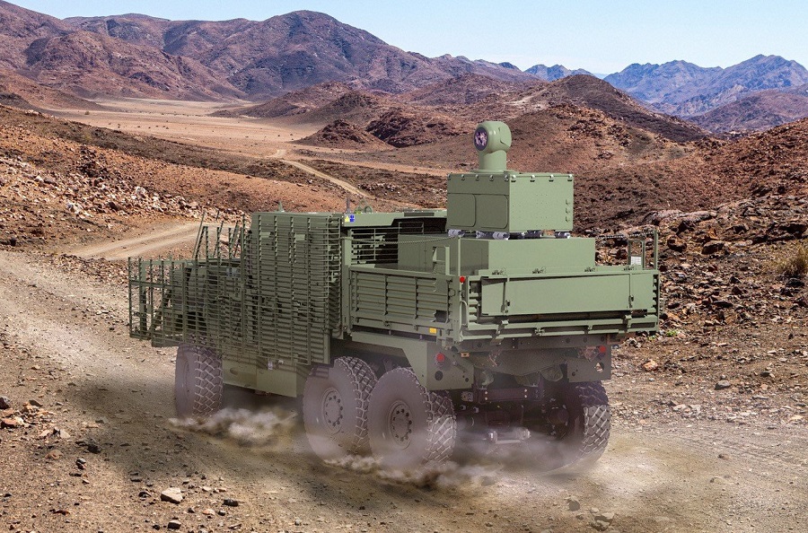 NP Aerospace has announced it is one of the key partners on the UK MOD’s Laser Directed Energy Weapon Land Demonstrator programme working with Raytheon UK to progress integration of Raytheon’s High-Energy Laser Weapon System (HELWS) onto the Wolfhound vehicle.