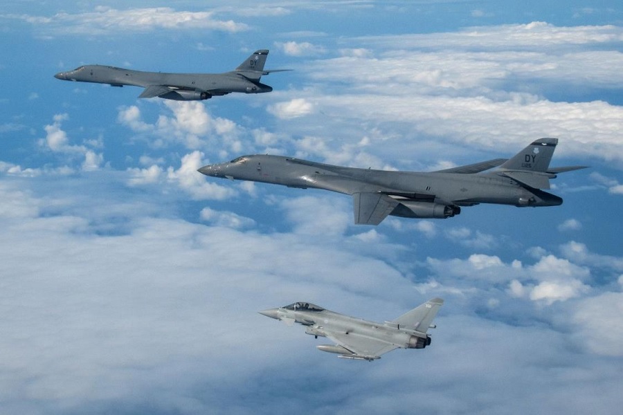 U.S. Air Force B-1B Lancer bombers conclude combined drills with Allies